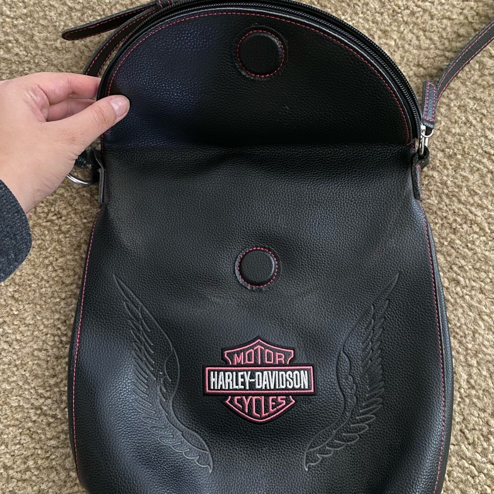 Harley-Davidson Black Leather Shoulder Bag - Picture 5 of 5